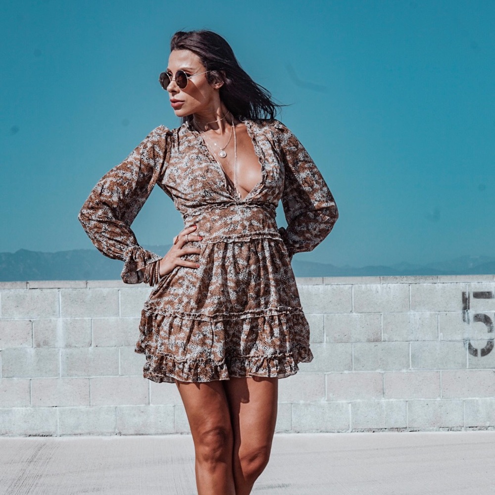 Bohemian Spell Style Animal Print Festival Dress - Picture 4 of 8